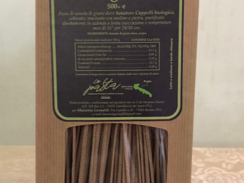 Pasta Artigianale Senatore Cappelli Biologica, Le Linguine -Super Promozione Gr.500 €.2,25