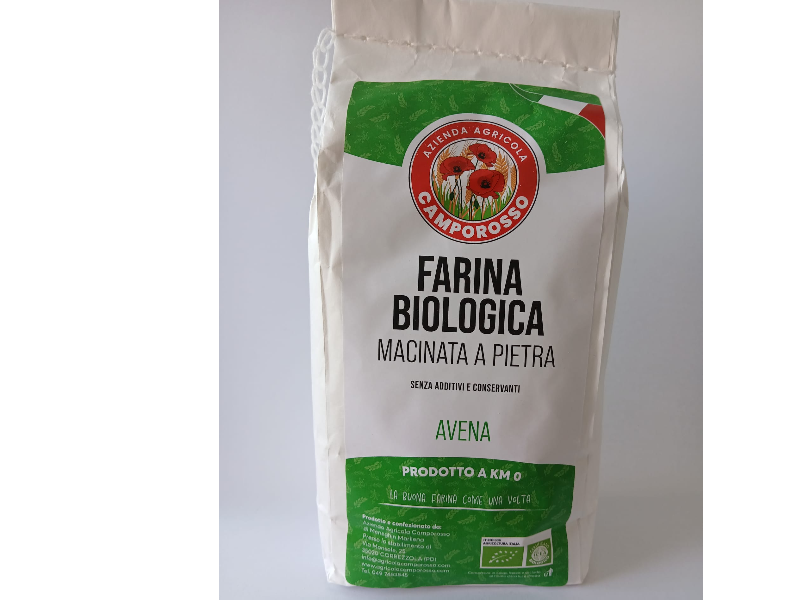 FARINA DI AVENA MACINATA A PIETRA BIOLOGICA